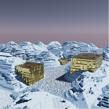 Snow Terrain Voxel Art 1
