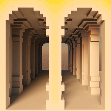 Pillars Voxel Art 1